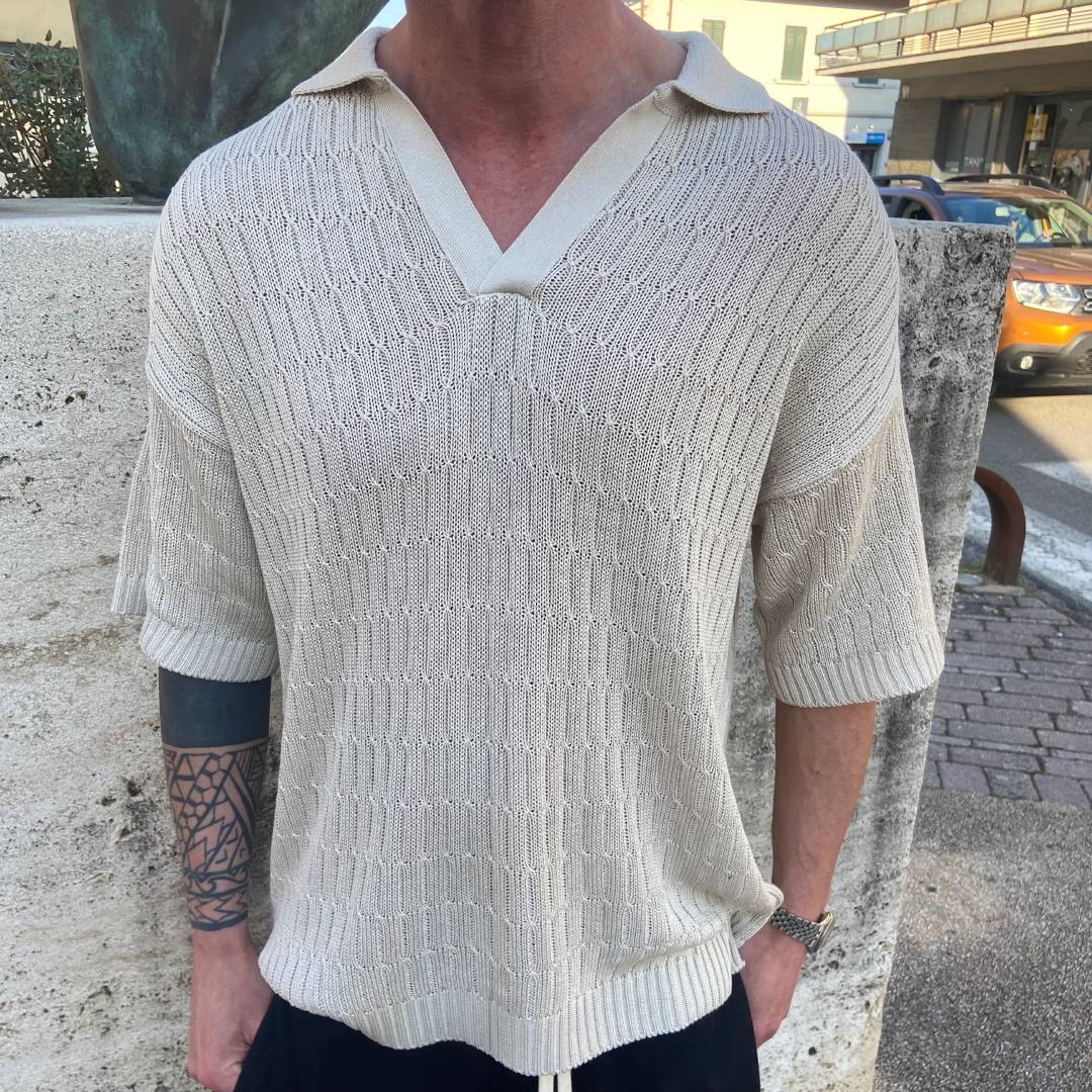 POLO IN MAGLIA OVER NJB SABBIA
