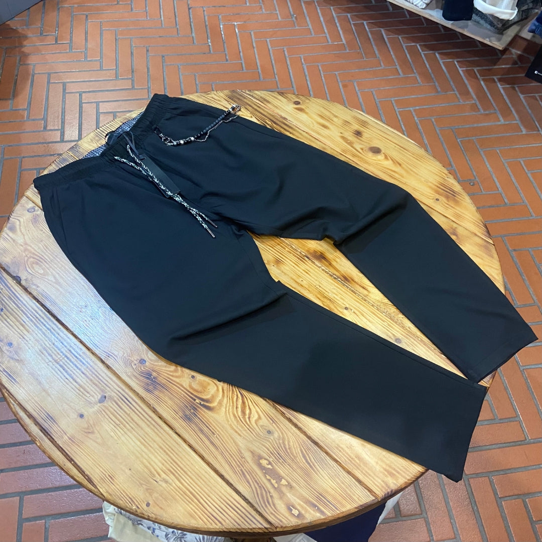 Pantalone con cloulisse a cavallo basso nero